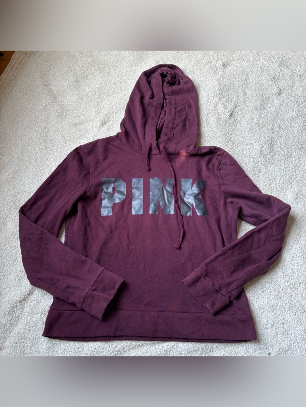PINK Victoria's Secret Maroon Logo Hoodie